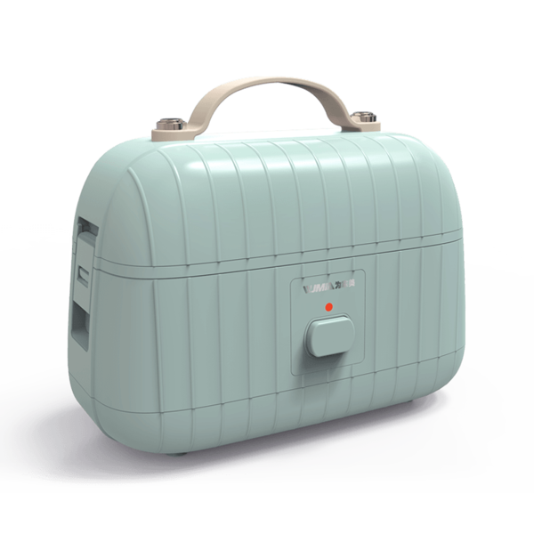 How can a portable lunch box help with meal planning and portion control?