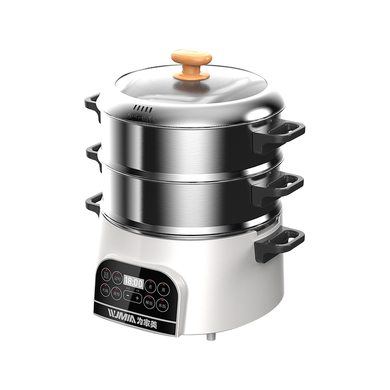 60DZ002 Large Size Two Layers Stainless Steamer Hot Pot Multi-functional Cooker