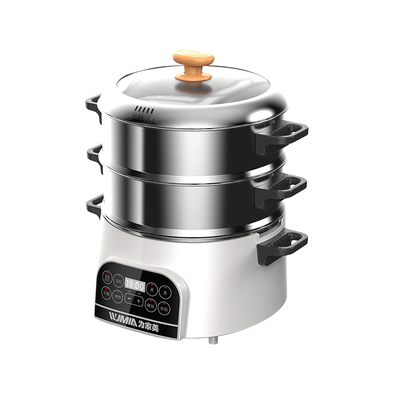 60DZ002 Large Size Two Layers Stainless Steamer Hot Pot Multi-functional Cooker